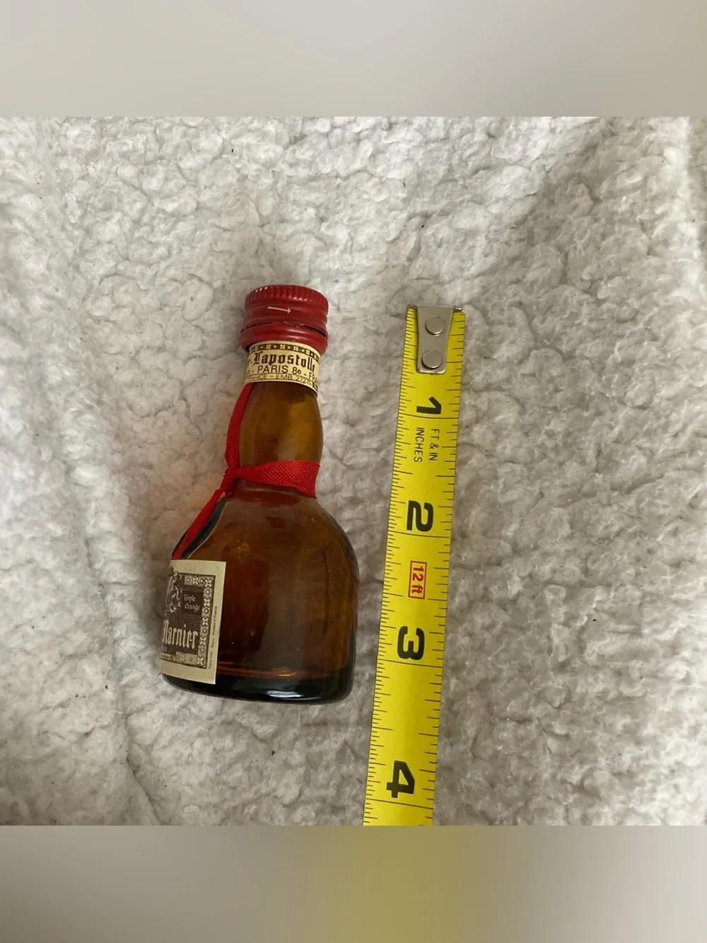 Grand Marnier Miniature Bottle - Amber with Red Ribbon